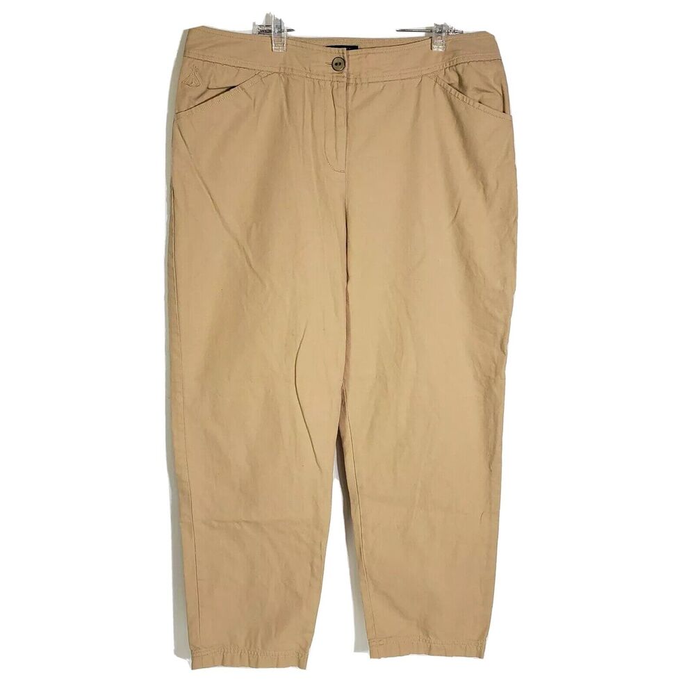 Pendleton Womens Pants Size 12 Beige Updated Classic Casual High Rise Cotton